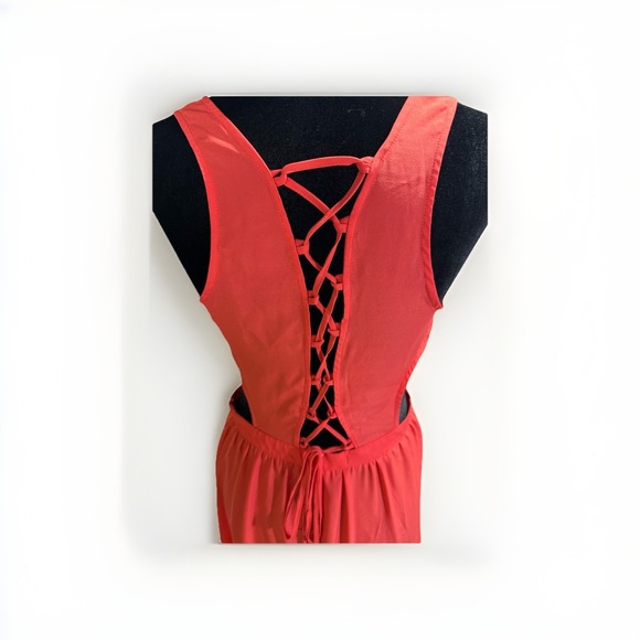 Gianni Bini Dress Women Size M Flowy Cutout Corset Back Wedding Cocktail Party - Picture 4 of 11